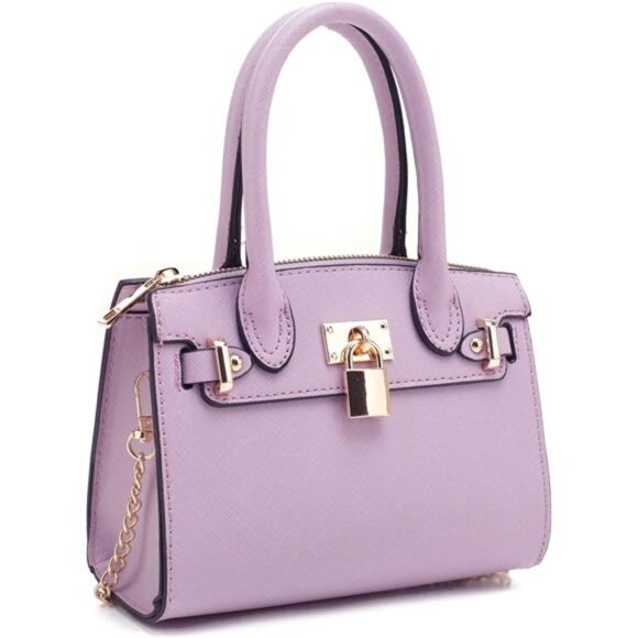 Women evening bag mini satchel clutch purse party prom handbag with chain lock - Picture 1 of 7